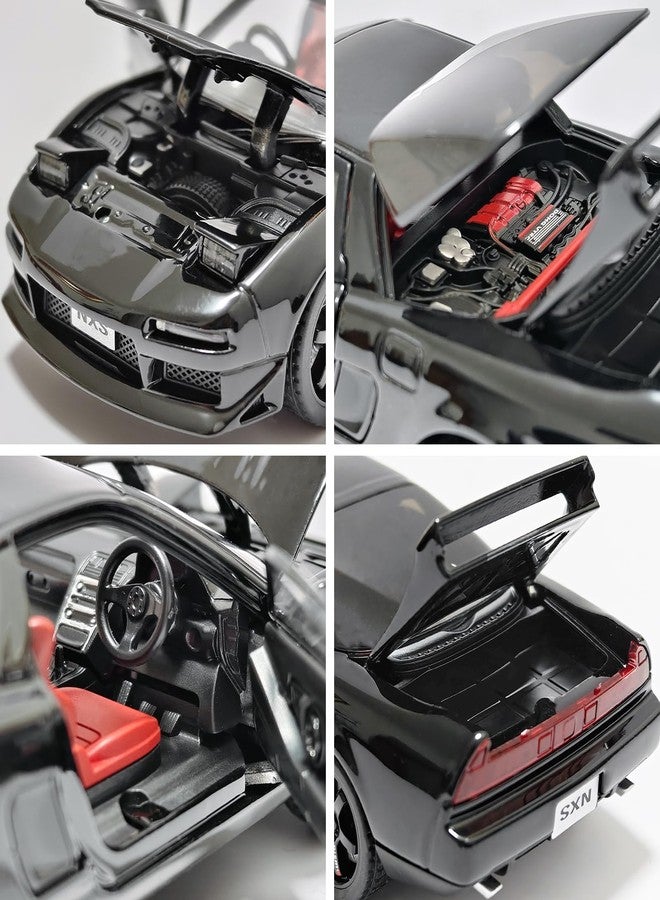 ERBADIHAGO Toy Cars Compatible for 1990 NSX NA1 1/32 Metal Model Car Pull Back Car Toys with Light and Sound Toys Car Collectible Model for Children Age 3 + Year Old (Black) - Image 4